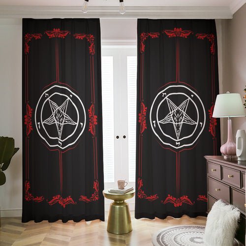 Baphomet Blackout Curtains | 265(gsm) / 2 Panels