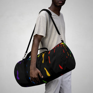 Rainbow Drip Duffel Bag