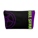 Hail Satan Baphomet - Purple - Accessory Pouch w T-bottom