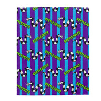 Teal/Purple Sandworm Velveteen Plush Blanket