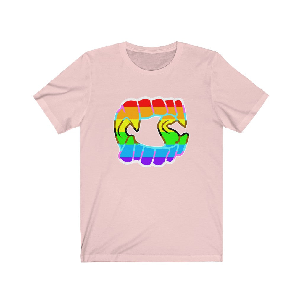 Rainbow Pride Fangs Unisex Jersey Short Sleeve Tee