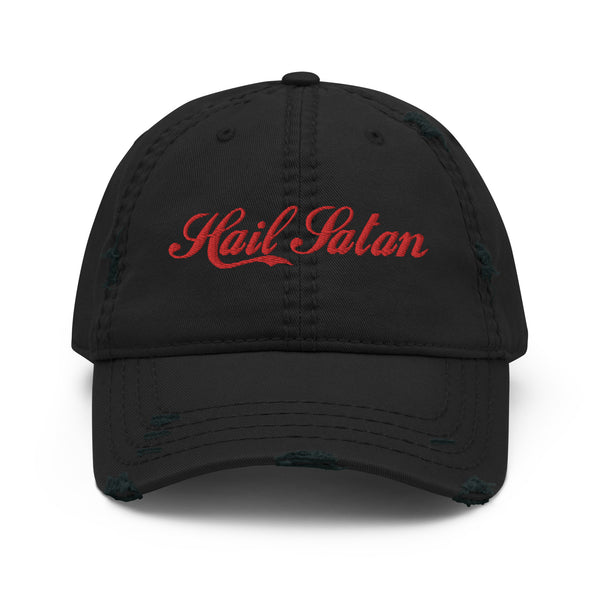 Hail Satan Distressed Dad Hat