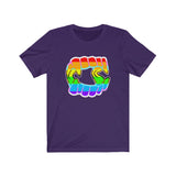 Rainbow Pride Fangs Unisex Jersey Short Sleeve Tee