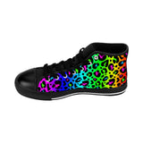 Rainbow 90’s Leopard Print Women's High-top Sneakers