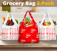 Hail Satan 3 Pack Grocery Bag / Reusable