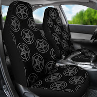 Grey Baphomet Car Seat Cover