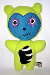 Green Rib Teddy Monster Doll
