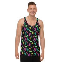 90s Style Goth Pattern Unisex Tank Top /All Over Print
