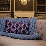 Purple Floral Bat Premium Single Pillow