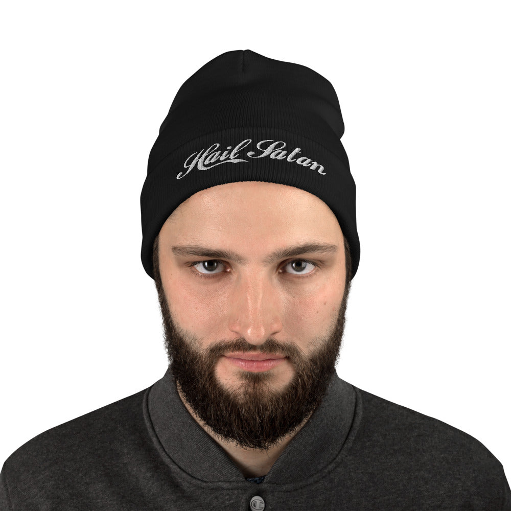 Hail Satan Embroidered Beanie