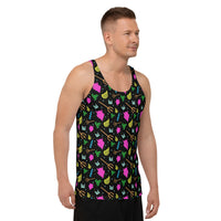 90's Style Devil Pattern Unisex Tank Top / All Over Print