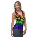 Leopard Print Rainbow Sublimation Cut & Sew Tank Top