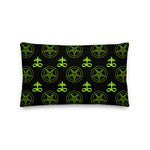 Neon Green Sigil of the Baphomet Premium Pillow