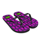 Coffin and Skull Flip-Flops All Over Prints / Purple & Hot Pink