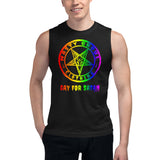 Gay for Satan Logo Unisex Muscle Shirt
