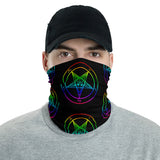 Rainbow Sigil of Baphomet Face Mask Neck Gaiter