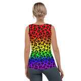Rainbow Leopard Print Sublimation Cut & Sew Tank Top