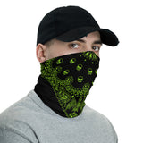 Black Slime Green Goth Bandana Face Mask Neck Gaiter