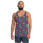 90s Style Purple Goth Pattern  Unisex Tank Top / All Over Print