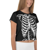 Rib Cage All-Over Print Crop Tee