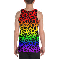 Rainbow Leopard Print Unisex Tank Top / All Over Print