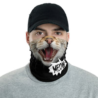 Meow Cat Face Mask Neck Gaiter