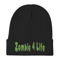 Zombie 4 Life Embroidered Beanie