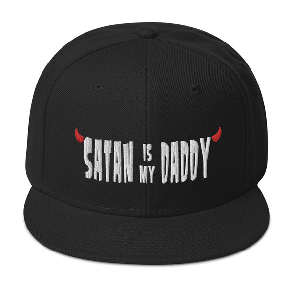 Satan is my Daddy Devil Horns Snapback Hat