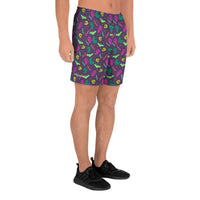 90s Style Goth Pattern Men's Athletic Long Shorts / All Over Print
