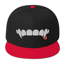 Vampire Teeth Blood Drop Snapback Hat