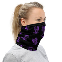 Gone Batty Goth Purple Face Mask Neck Gaiter / All Over Print