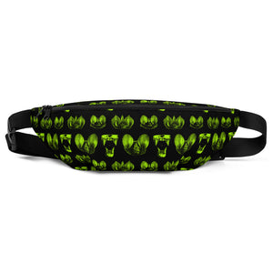 Neon Green Bat Diagram Fanny Pack
