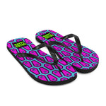 Coffin and Skull Flip-Flops All Over Print / Teal & Hot Pink