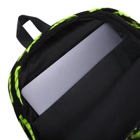 Black Neon Green Vampire Fang Teeth Backpack