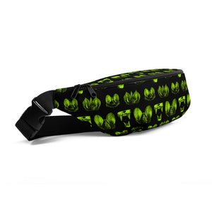 Neon Green Bat Diagram Fanny Pack