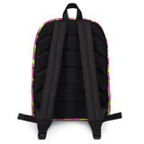 Pink Neon Green Vampire Fang Teeth Backpack