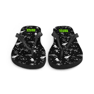 Gothic Pattern Flip-Flops All Over Print