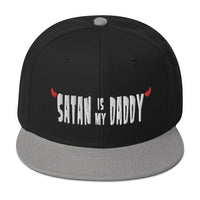 Satan is my Daddy Devil Horns Snapback Hat
