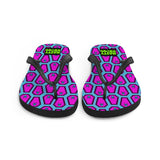 Coffin and Skull Flip-Flops All Over Print / Teal & Hot Pink