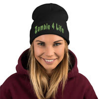 Zombie 4 Life Embroidered Beanie