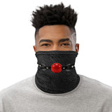 Faux Leather Ball Gag Face Mask Neck Gaiter /All Over Print