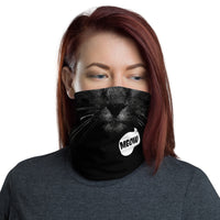 Black Cat Face Mask Neck Gaiter