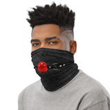 Faux Leather Ball Gag Face Mask Neck Gaiter /All Over Print