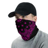 Black Pink Goth Bandana Face Mask Neck Gaiter