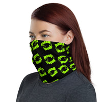 Neon Green Vampire Fang Toy Face Mask Neck Gaiter