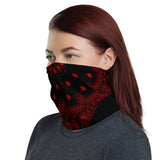 Black Blood Red Goth Bandana Face Mask Neck Gaiter