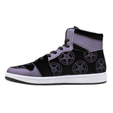 Lavender Baphomet High-Top Faux Leather Sneakers /Unisex /- Black