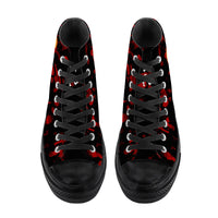 Bored Now / High Top Canvas Shoes - Black