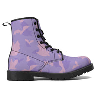 Pastel Goth Batty Faux  Leather Boots / Purple Pink / Unisex