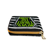 Never Trust The Living Coffin Zipper Purse Clutch Bag